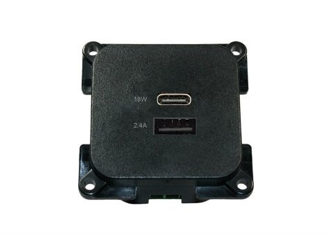 C-line prise USBA+C noire avec cadre