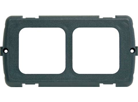 Entourage de prise double - Gris foncé